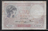 FRANCE . 5 Francs .VIOLET. Alphabet: K.64048 . -