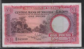 1 Pound 15/09/1958. NIGERIA. Dernière, Letzte Serie: Z/12  . Sehr schön.