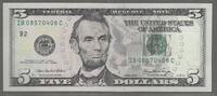 USA/ÉTATS UNIS D'AMÉRIQUE. 5 Dollars. Serie: IB/C . -