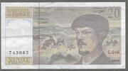 FRANCE. 20 Francs. DEBUSSY. Komponist, Compositeur.Alphabet: C.046. * -