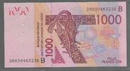 BCEAO. B=BÉNIN. 1000 Francs. (J6). -