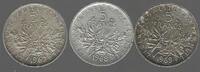 FRANCE. 5 Francs. 1967,68,69. O. ROTY. 3 EX. Von gutes sehr schön bis vo... 38.42 US$  +  40.75 US$ shipping