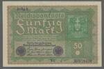 DEUTSCHLAND/ALLEMAGNE. 50 Mark. République de Weimar. Weimarer Republik. Reihe 1 . Serie: FL c . -