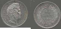 FRANCE. 25 Centimes. 1848 A=Paris. LOUIS PHILIPPE 1er . Jüngerer Bruder ... 60.54 US$  +  43.08 US$ shipping
