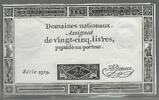 FRANCE. Assignat de Vingt-Cinq Livres. DOMAINES NATIONAUX. Serie: 2319 . -