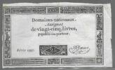 FRANCE. Assignat de Vingt-Cinq Livres. DOMAINES NATIONAUX. Serie: 1997 . -