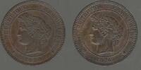 France. 10 Centimes. 1874 A et 1884 A. Zweite Republik. Deuxième Républi... 79.17 US$  +  43.08 US$ shipping