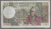 FRANCE. 10 Francs. 11/07/1963. VOLTAIRE. Alphabet: U.22 . Sch&ouml;n. 4.62 US$  +  43.28 US$ shipping
