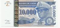 Zaïre 10'000 Nouveaux Zaïres Maréchal Mobutu Sese Seko. Série: E/C . -