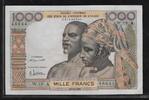 BCEAO *A= CÔTE D'IVOIRE* 1000 FRANCS "Alphabet W.19"