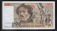 FRANCE Delacroix. Alphabet: R.7. Grand filigrane 100 Francs 1978 Fast NEU -1