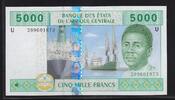 5000 Francs. 2002. ETATS de l AFRIQUE CENTRALE. U=CAMEROUN Fast unz.