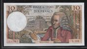 10 Francs 5.2.1970 FRANCE VOLTAIRE. Alphabet: Q.553  . Fast UNC