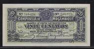 20 Centavos. 25.11.1933. MOÇAMBIQUE. 2 perforations,Lochung.  PAGO 5.11.1942  . Fast NEU. I-.