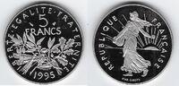FRANCE 5 Francs D'après L.O.Roty. Glatte Rand. Tranche lisse. -