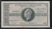 1000 Francs (Type 1945) FRANCE Marianne par Dulac. serie 13D  . Fast Sehr schön