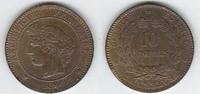 FRANCE. 10 Centimes. 1896 A. OUDIN&Eacute; . FAISCEAU. LIKTORENB&Uuml;DEL MIT AXT . ... 25.39 US$  +  43.28 US$ shipping