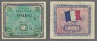 FRANCE. 2 Francs. 1944. DRAPEAU . Serie: 2 . Sehr sch&ouml;n. 5.77 US$  +  43.28 US$ shipping