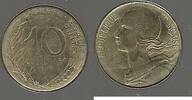 FRANCE. 10 Centimes. 1974. M&uuml;nze mit schwacher Pr&auml;gung. Monnaie avec une... 44.78 US$  +  44.78 US$ shipping