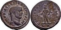 Roman Imperial  Diocletian PIVS 284-305, AE silvered Follis (28mm, 9.65 gram) Trier AD 296-297 VF+
