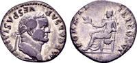 Roman Imperial Denarius Vespasian AD 69-79, AR Denarius (19 mm, 3.19 gram) Rome AD 75 -