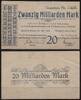   NOTGELD GERSFELD, Kreiskommunalkasse, 20 Milliarden Mark, 26.10.1923,  233.31 元  ＋  62.42 元 运费