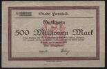   NOTGELD HERSFELD, Stadt, 500 Millionen Mark, 23.10.1923,  233.31 元  ＋  62.42 元 运费