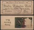   NOTGELD WITZENHAUSEN, Kreis, 50 Milliarden Mark, 31.10.1923,  623.46 元  ＋  62.42 元 运费