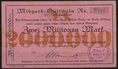   NOTGELD BRAKE (OLDENBURG), &bdquo;Midgard&ldquo; Deutsche Seeverkehrs-AG, 2 Millio... 155.28 元  ＋  62.42 元 运费