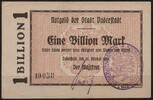   NOTGELD DUDERSTADT, Stadt, 1 Billion Mark, 24.10.1923,  272.32 元  ＋  62.42 元 运费