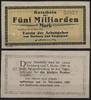   NOTGELD HARBURG, Verein der Arbeitgeber, 5 Milliarden Mark, 24.10.1923,  155.28 元  ＋  62.42 元 运费