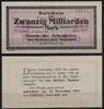   NOTGELD HARBURG, Verein der Arbeitgeber, 20 Milliarden Mark, 24.10.1923,  155.28 元  ＋  62.42 元 运费
