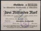   NOTGELD ECKERNF&Ouml;RDE, Kreissparkasse, 2 Milliarden Mark, 15.10.1923,  28.92 US$  +  9.29 US$ shipping