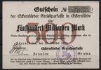   NOTGELD ECKERNF&Ouml;RDE, Kreissparkasse, 500 Milliarden Mark, 15.10.1923,  34.73 US$  +  9.29 US$ shipping