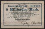   NOTGELD EUTIN, Stadt, 5 Milliarden Mark, 25.10.1923,  34.73 US$  +  9.29 US$ shipping