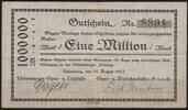   NOTGELD L&Uuml;TJENBURG, Spar- und Leihkasse, 1 Million Mark, 15.08.1923,  69.57 US$  +  9.29 US$ shipping