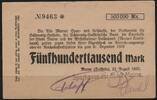   NOTGELD MARNE, Sparkasse der Stadt Marne, 500 Tausend Mark, 23.08.1923,  28.92 US$  +  9.29 US$ shipping