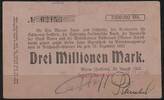   NOTGELD MARNE, Sparkasse der Stadt Marne, 3 Millionen Mark, 23.08.1923,  28.92 US$  +  9.29 US$ shipping