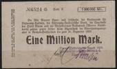   NOTGELD MARNE, Bankverein f&uuml;r Schleswig-Holstein AG, 1 Million Mark,  28.92 US$  +  9.29 US$ shipping