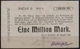   NOTGELD MARNE, Marner Kreditbank, 1 Million Mark, 23.08.1923,  23.11 US$  +  9.29 US$ shipping