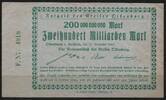   NOTGELD OLDENBURG, Kreis, 200 Milliarden Mark, 17.11.1923,  28.92 US$  +  9.29 US$ shipping