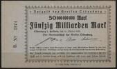   NOTGELD OLDENBURG, Kreis, 50 Milliarden Mark, 31.10.1923,  46.34 US$  +  9.29 US$ shipping
