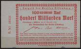   NOTGELD OLDENBURG, Kreis, 100 Milliarden Mark, 10.11.1923,  32.41 US$  +  9.29 US$ shipping