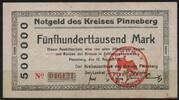  NOTGELD PINNEBERG, Kreis, 500 Tausend Mark, 13.08.1923,  11.50 US$  +  9.29 US$ shipping
