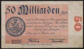   NOTGELD PL&Ouml;N, Stadt, 50 Milliarden Mark, 31.10.1923,  34.73 US$  +  9.29 US$ shipping