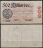   NOTGELD PL&Ouml;N, Stadt, 500 Milliarden Mark, 31.10.1923,  40.54 US$  +  9.29 US$ shipping