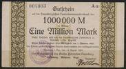   NOTGELD RATZEBURG, Kreisausschuss, 1 Million Mark, 14.08.1923,  20.79 US$  +  9.29 US$ shipping