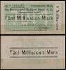   NOTGELD WEDEL i. H., J. D. M&ouml;ller, Optische Werke, 5 Milliarden Mark,  28.92 US$  +  9.29 US$ shipping