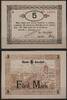   NOTGELD HERSFELD, Stadt, 5 Mark, 04.11.1918,  16.68 US$  +  8.96 US$ shipping