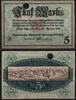 NOTGELD KULMBACH, Kulmbacher Spinnerei, 5 Mark, bis 01.02.1919, -